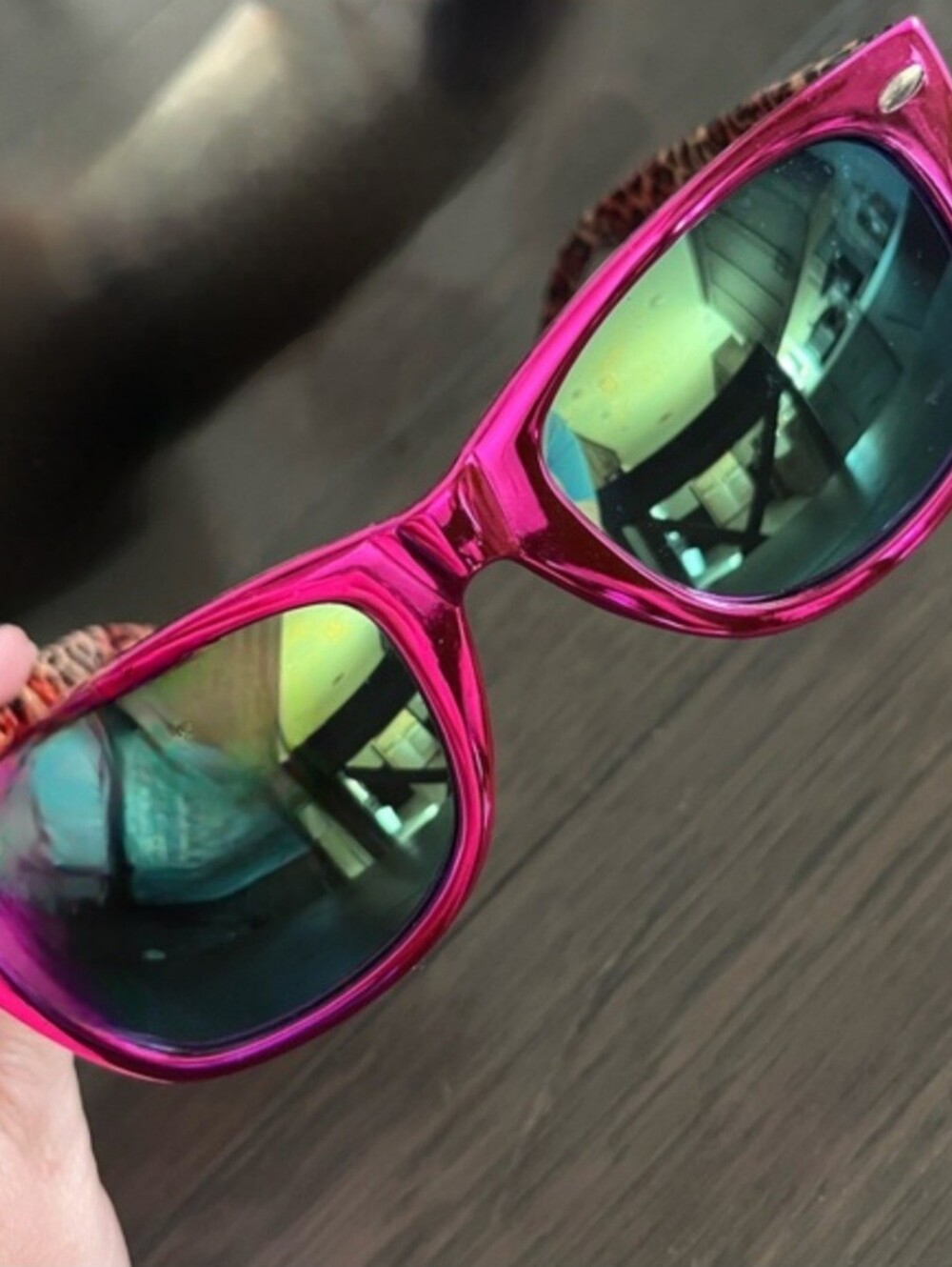 Hot Pink Mirrored Lens Sunglasses